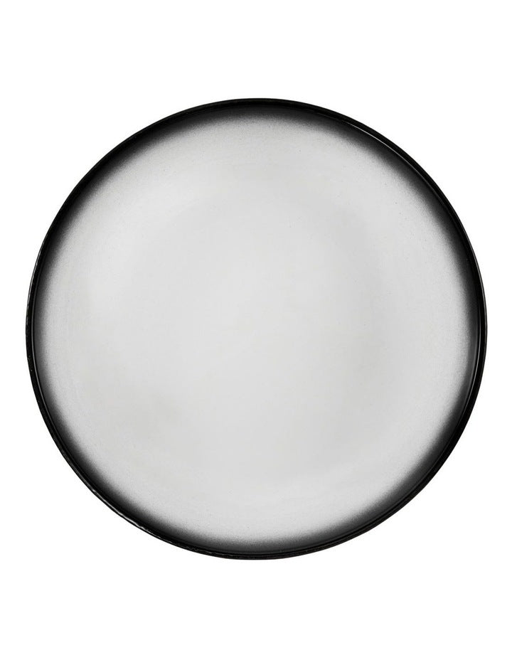 Caviar Granite Coupe Bowl 22x6cm in Black/White