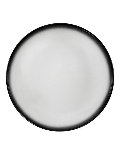 Caviar Granite Coupe Bowl 22x6cm in Black/White