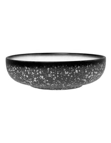 Caviar Granite Serving Bowl 27x8cm in Black/White