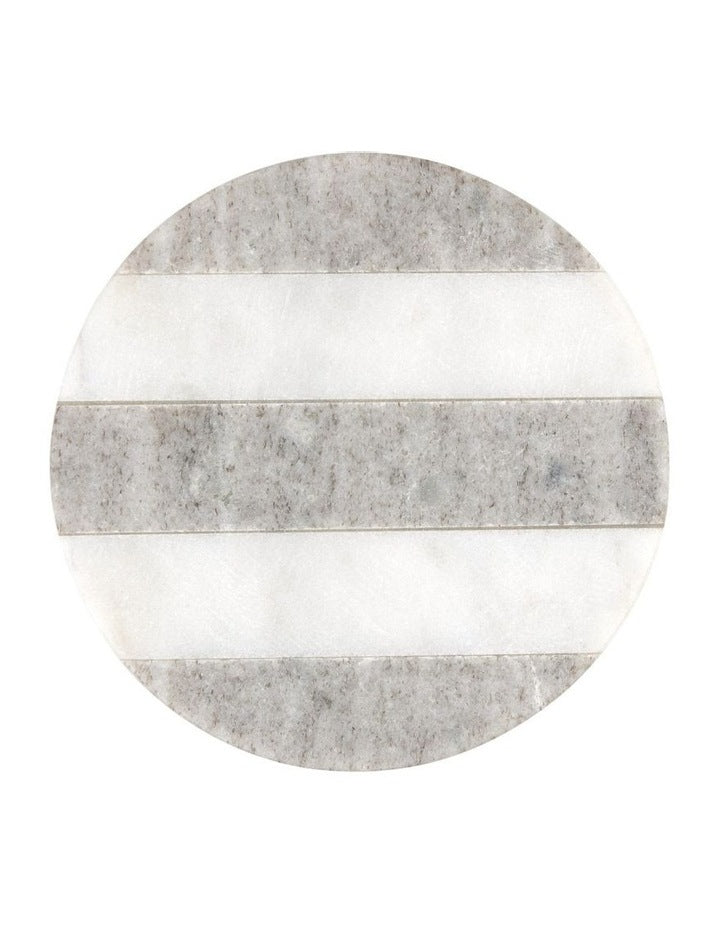Coaster Collective Round Marble Coaster 10cm Beige Stripe