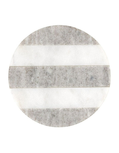 Coaster Collective Round Marble Coaster 10cm Beige Stripe
