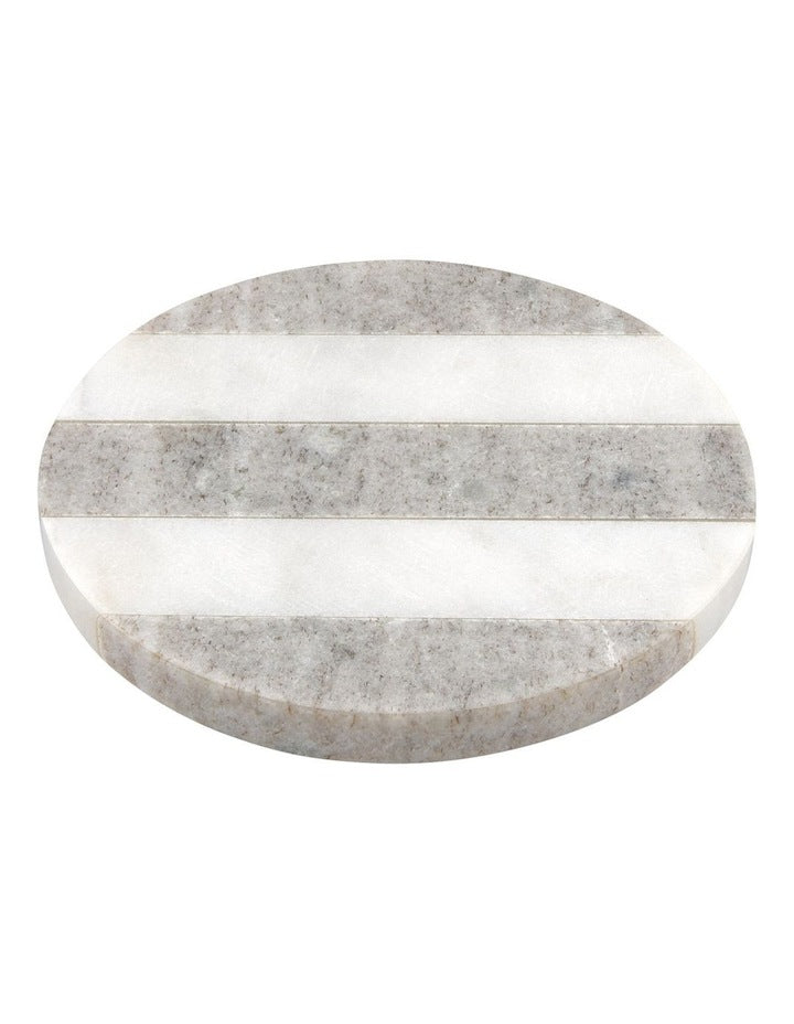 Coaster Collective Round Marble Coaster 10cm Beige Stripe