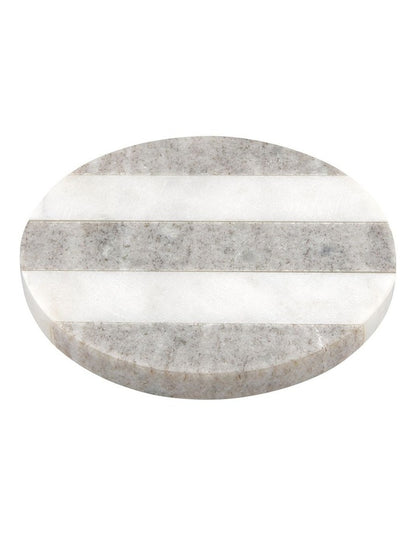 Coaster Collective Round Marble Coaster 10cm Beige Stripe