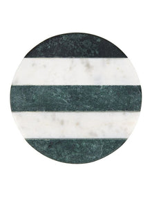 Coaster Collective Round Marble Coaster 10cm Green Stripe