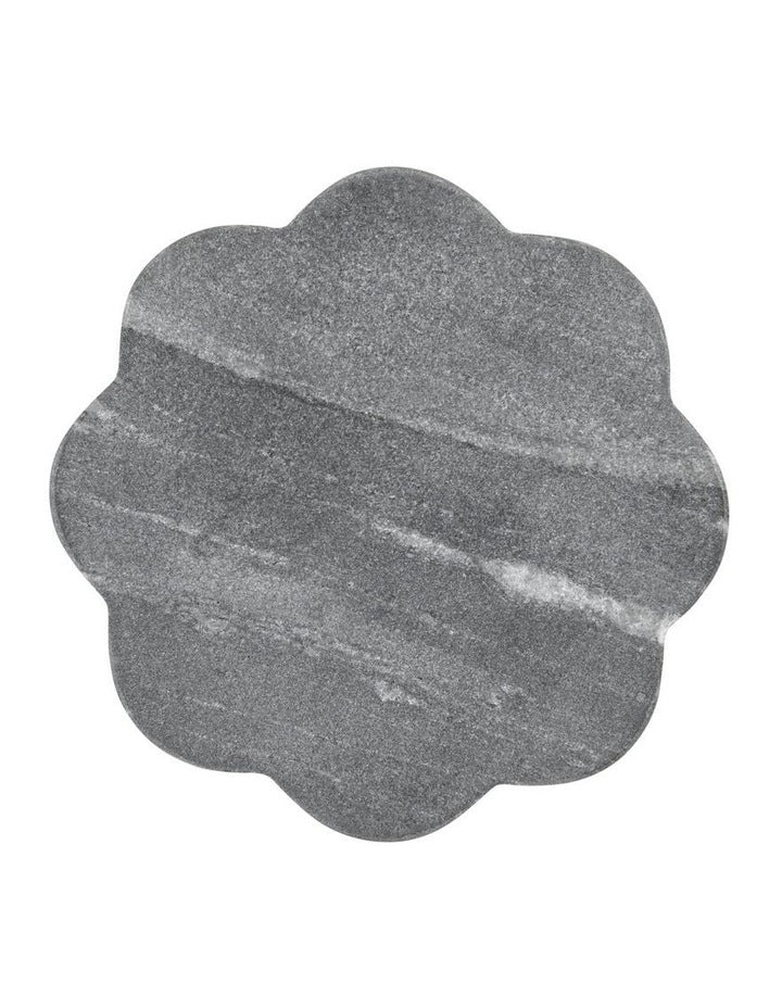 Coaster Collective Scallop Marble Coaster 11.5cm Charcoal