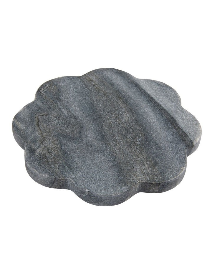 Coaster Collective Scallop Marble Coaster 11.5cm Charcoal