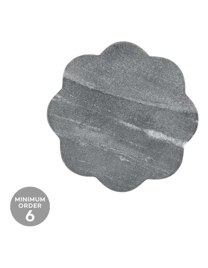 Coaster Collective Scallop Marble Coaster 11.5cm Charcoal