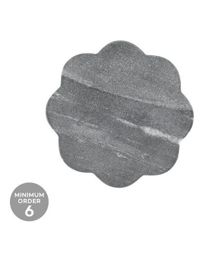 Coaster Collective Scallop Marble Coaster 11.5cm Charcoal