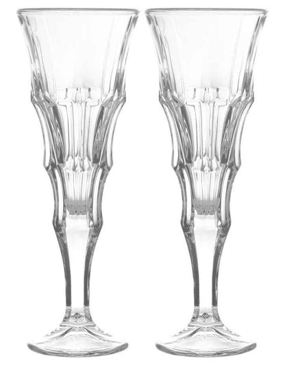 Cocktail & Co Mixologist Champagne Flute 180ml Set of 2 Linear Gift Boxed