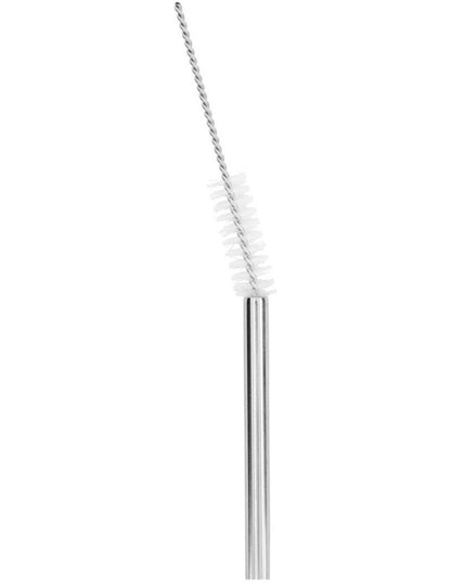 Cocktail & Co Reusable Cocktail Straw With Brush Set of 4 in Stainless Steel