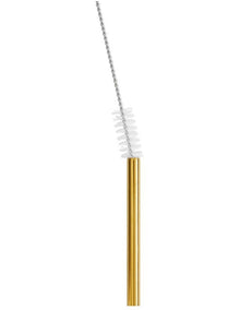 Cocktail & Co Reusable Cocktail Straw With Brush Set of 4 in Gold