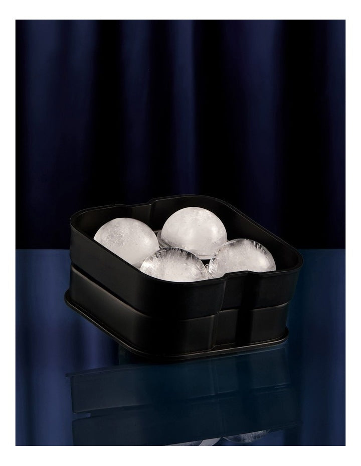 Cocktail & Co Ice Ball Tray Makes 4 in Black