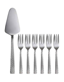 Diamonds Cake Server & Fork Set 7 Pieces Gift Boxed