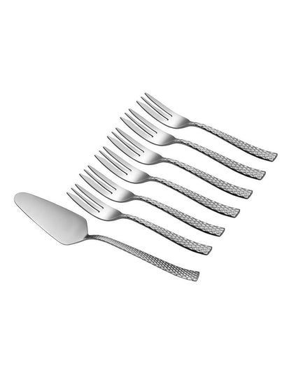 Diamonds Cake Server & Fork Set 7 Pieces Gift Boxed