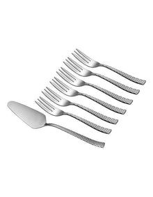 Diamonds Cake Server & Fork Set 7 Pieces Gift Boxed