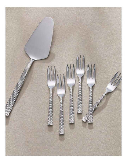 Diamonds Cake Server & Fork Set 7 Pieces Gift Boxed