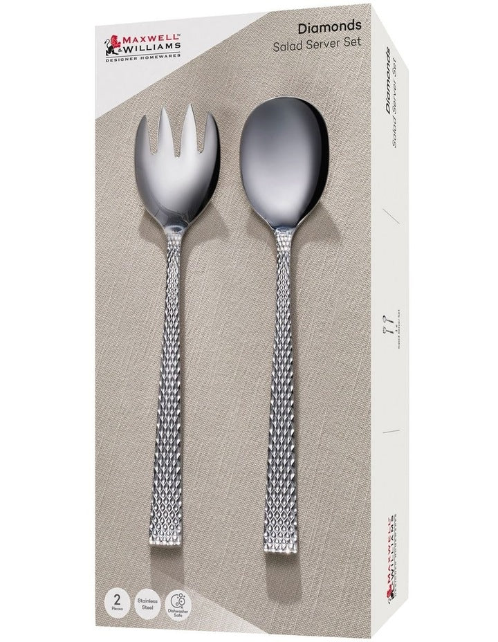 Diamonds Salad Server Set 2 Pieces Gift Boxed