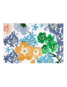 Forget Me Not Cotton Placemat 45x30cm in White