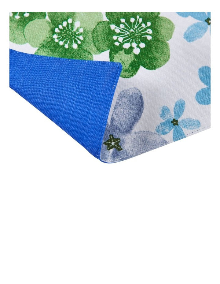 Forget Me Not Cotton Placemat 45x30cm in White