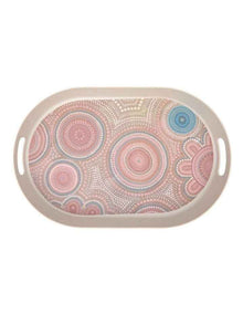 Lou Martin Uplift Melamine Tray 46.5x30cm in Stone