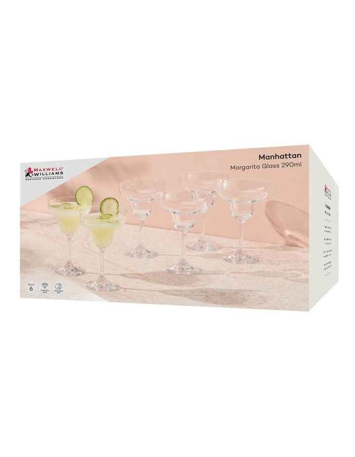 Manhattan Margarita Glass 290ml Set of 6 Gift Boxed