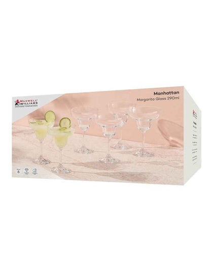 Manhattan Margarita Glass 290ml Set of 6 Gift Boxed