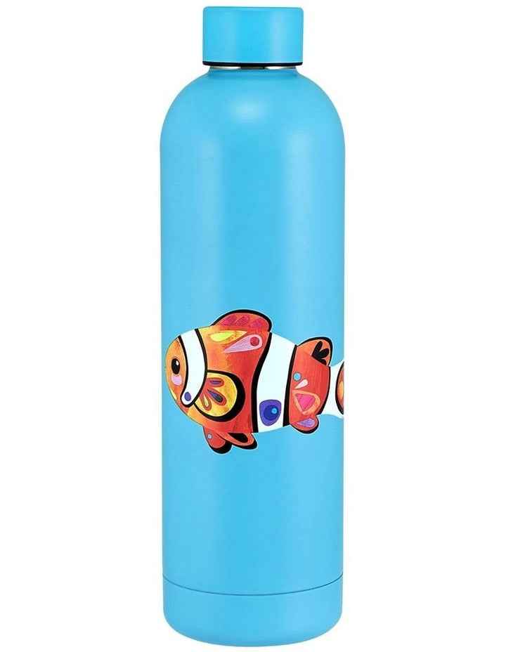 Pete Cromer Ozzie Ocean Double Wall Insulated Bottle 750ml Clown Fish in Blue