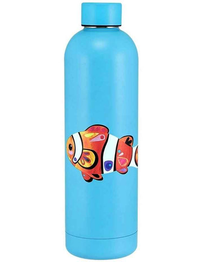 Pete Cromer Ozzie Ocean Double Wall Insulated Bottle 750ml Clown Fish in Blue