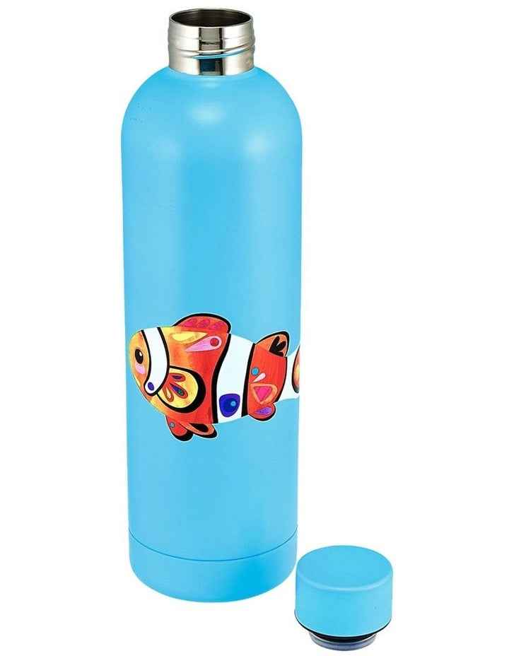 Pete Cromer Ozzie Ocean Double Wall Insulated Bottle 750ml Clown Fish in Blue