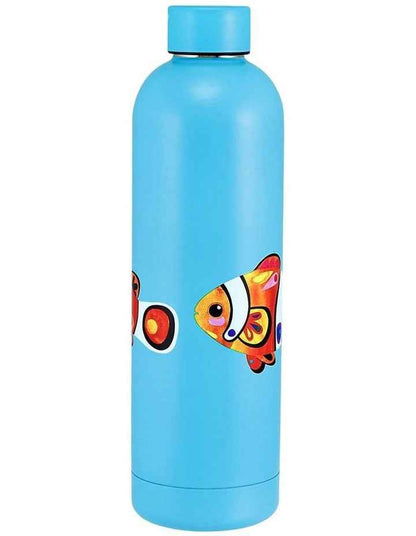 Pete Cromer Ozzie Ocean Double Wall Insulated Bottle 750ml Clown Fish in Blue