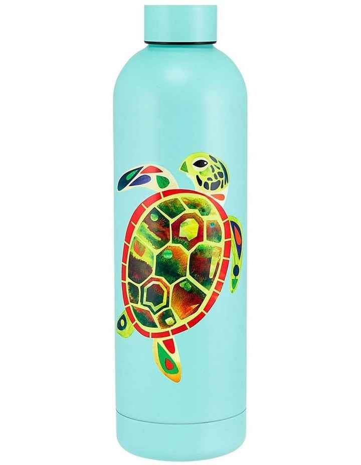 Pete Cromer Ozzie Ocean Double Wall Insulated Bottle 750ml Green Turtle in Turquoise