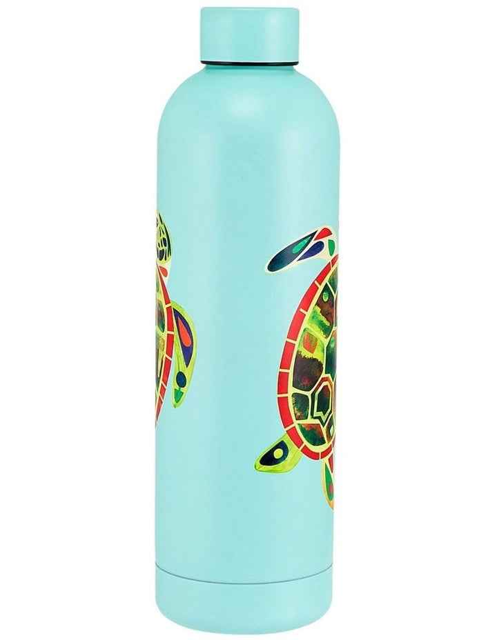 Pete Cromer Ozzie Ocean Double Wall Insulated Bottle 750ml Green Turtle in Turquoise