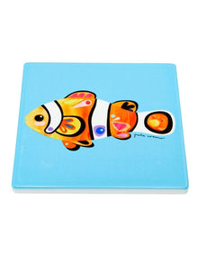 Pete Cromer Ozzie Ocean Ceramic Square Coaster 9.5cm Clown Fish