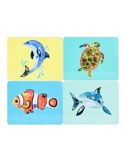 Pete Cromer Ozzie Ocean Cork Back Placemat 34x26.5cm Set of 4 Assorted Gift Boxed
