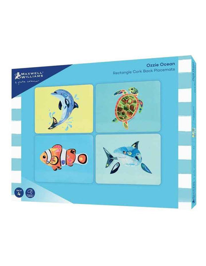 Pete Cromer Ozzie Ocean Cork Back Placemat 34x26.5cm Set of 4 Assorted Gift Boxed