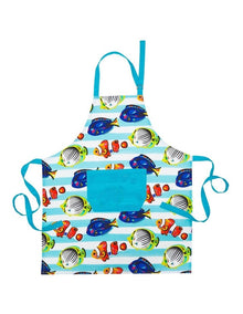 Pete Cromer Ozzie Ocean Cotton Apron 70x80cm in Blue