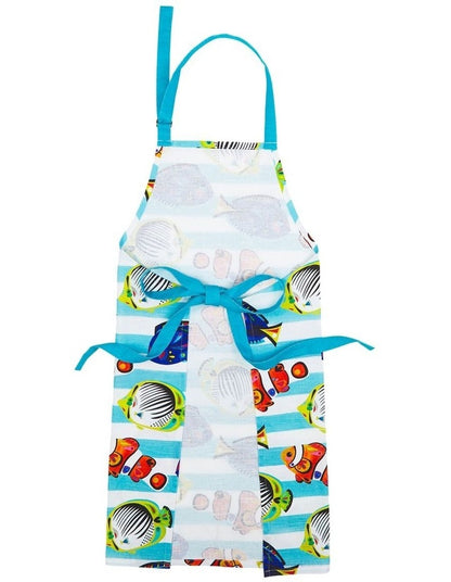 Pete Cromer Ozzie Ocean Cotton Apron 70x80cm in Blue