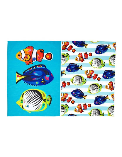 Pete Cromer Ozzie Ocean Cotton Tea Towel Set of 2