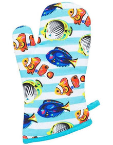 Pete Cromer Ozzie Ocean Cotton Oven Glove in Blue