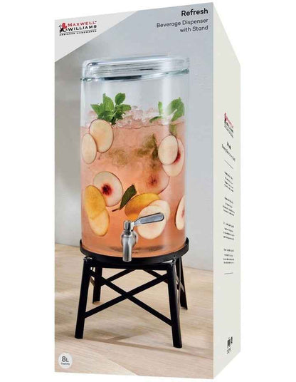 Refresh Beverage Dispenser With Stand 8L in Clear
