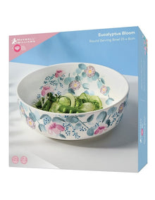 Royal Botanic Gardens Eucalyptus Bloom Round Serving Bowl 25x8cm Gift Boxed in White