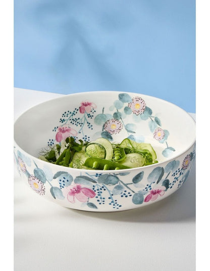 Royal Botanic Gardens Eucalyptus Bloom Round Serving Bowl 25x8cm Gift Boxed in White