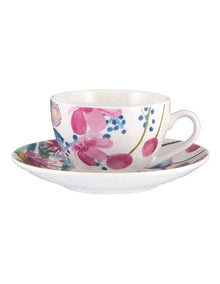 Royal Botanic Gardens Eucalyptus Bloom Coupe Demi Cup and Saucer 100ml in White