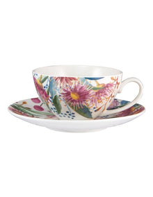 Royal Botanic Gardens Eucalyptus Bloom Coupe Cup and Saucer 200ml in White