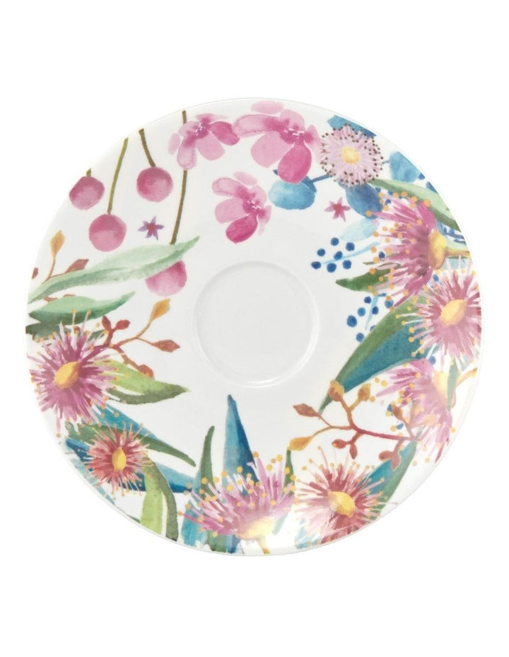 Royal Botanic Gardens Eucalyptus Bloom Coupe Cup and Saucer 200ml in White