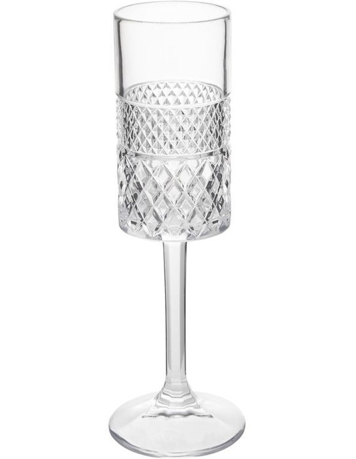 Speakeasy Flute Glass 190ml Set of 4 in Clear