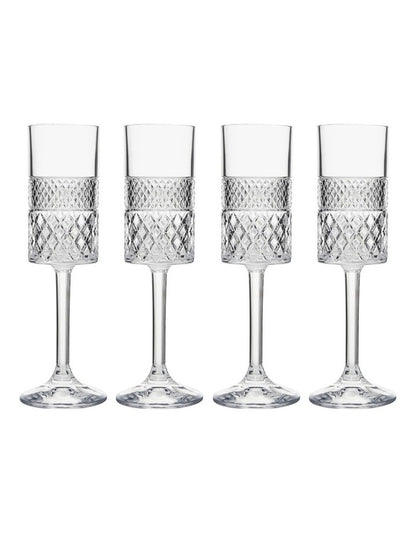 Speakeasy Flute Glass 190ml Set of 4 in Clear