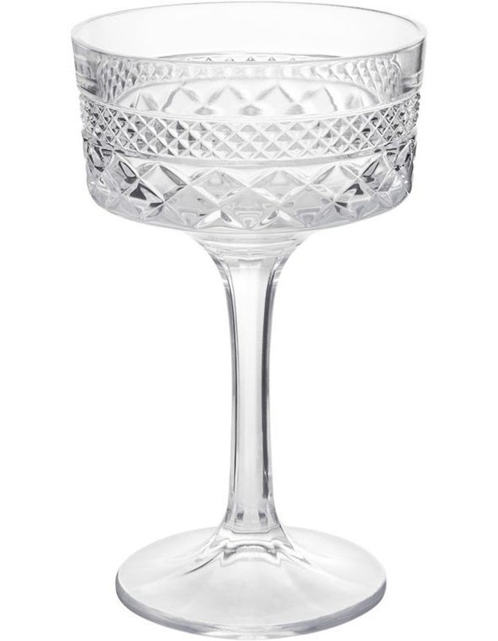 Speakeasy Coupe Glass 280ml Set of 4 Gift Boxed in Clear