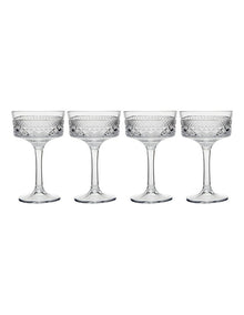 Speakeasy Coupe Glass 280ml Set of 4 Gift Boxed in Clear