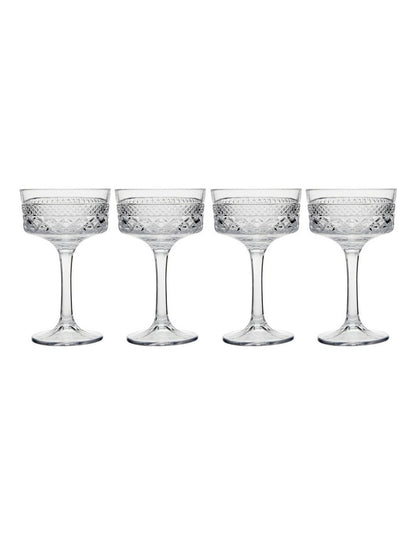 Speakeasy Coupe Glass 280ml Set of 4 Gift Boxed in Clear